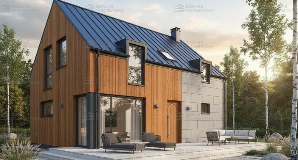 Проект Двухэтажный дом 9 на 11, 120 м2