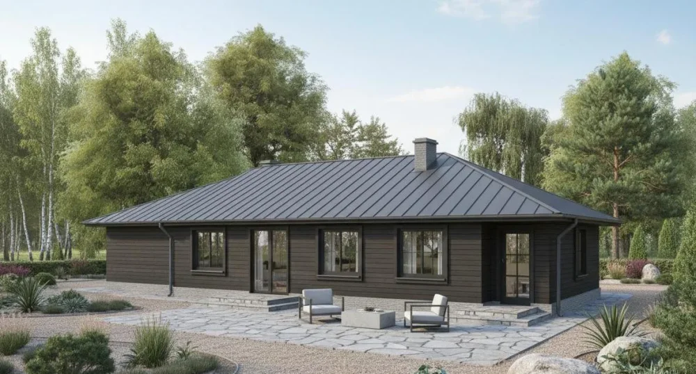 Проект Одноэтажный дом 19 на 12, 139 м2