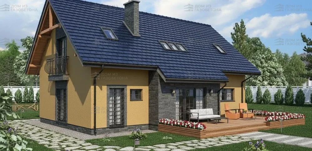 Проект Двухэтажный дом 13 на 10, 163 м2