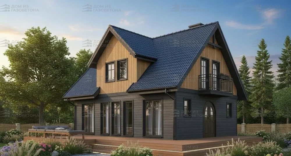 Проект Двухэтажный дом 10 на 12, 175 м2