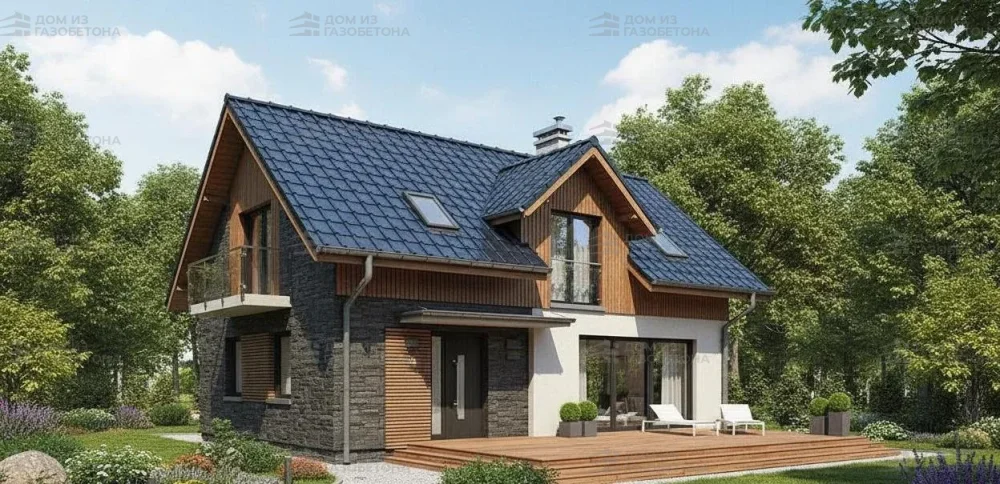 Проект Двухэтажный дом 11 на 9, 130 м2