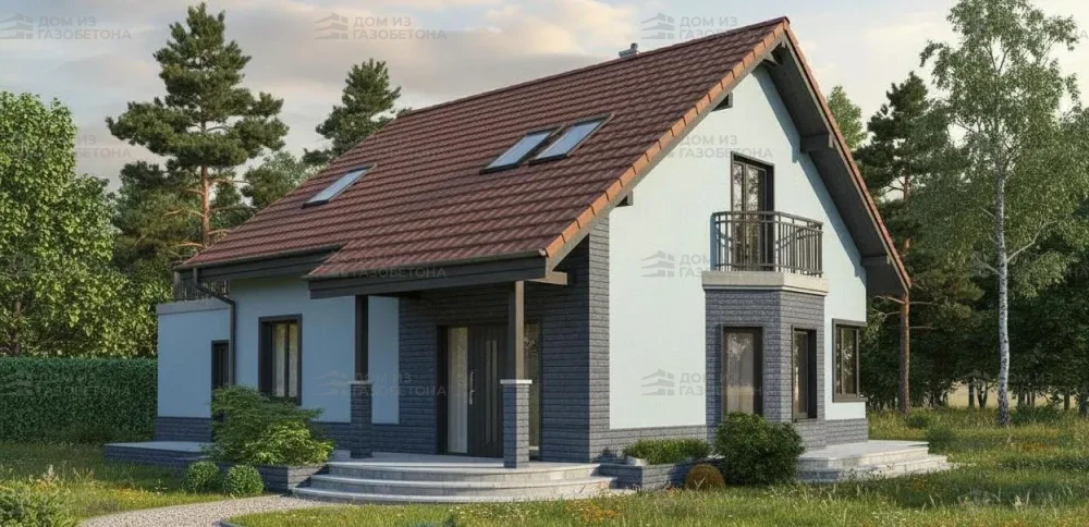 Проект Двухэтажный дом 14 на 10, 157 м2