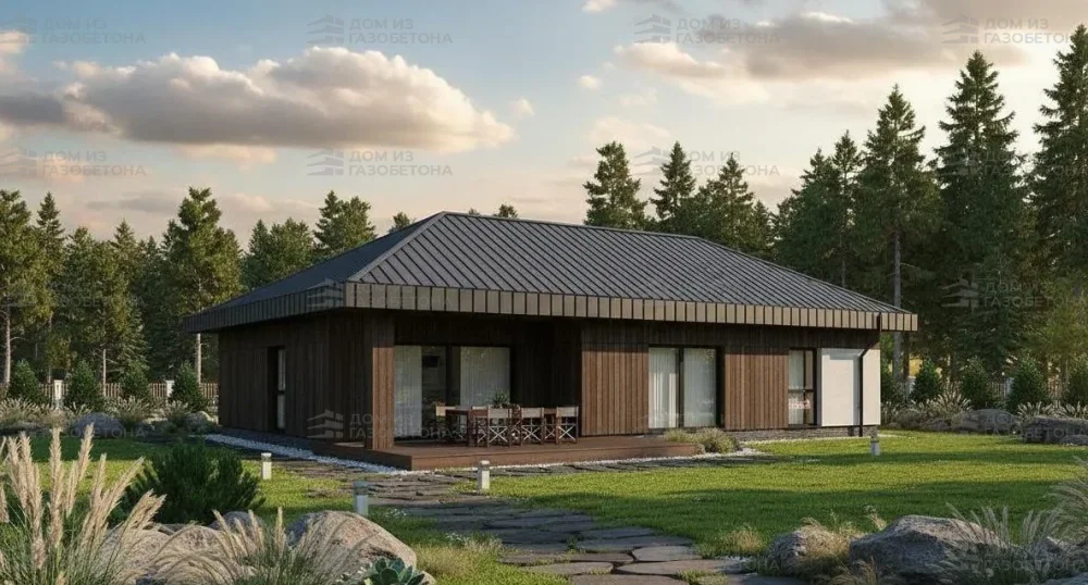 Проект Одноэтажный дом 15 на 16, 164 м2