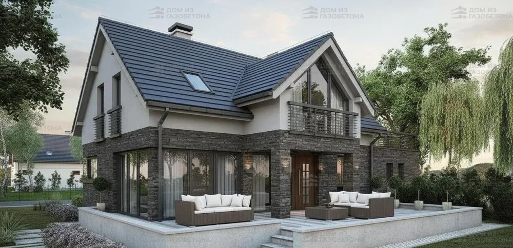 Проект Двухэтажный дом 16 на 11, 145 м2