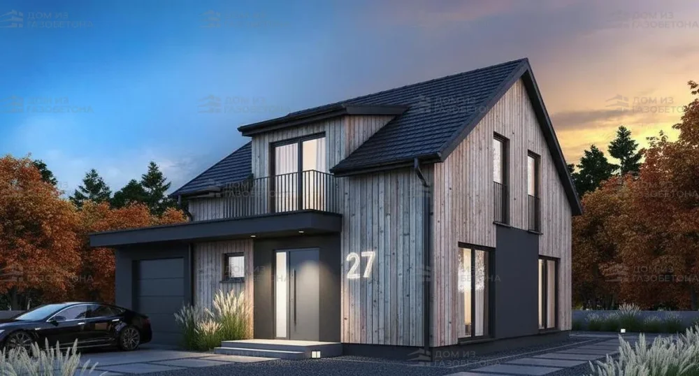 Проект Двухэтажный дом 11 на 13, 128 м2