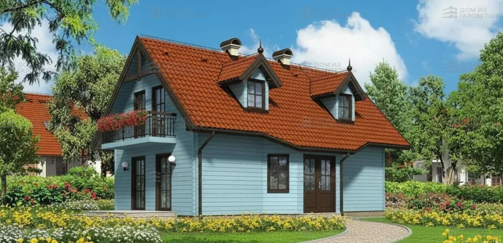 Проект Двухэтажный дом 13 на 11, 143 м2