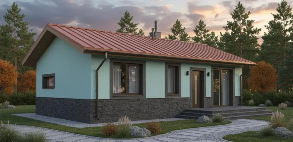 Проект Одноэтажный дом 10 на 9, 69 м2